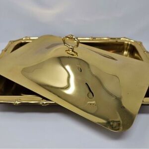 Brass casserole pan holder with lid